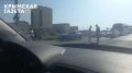 На Евпаторийском шоссе, перед Саками, серьезная авария