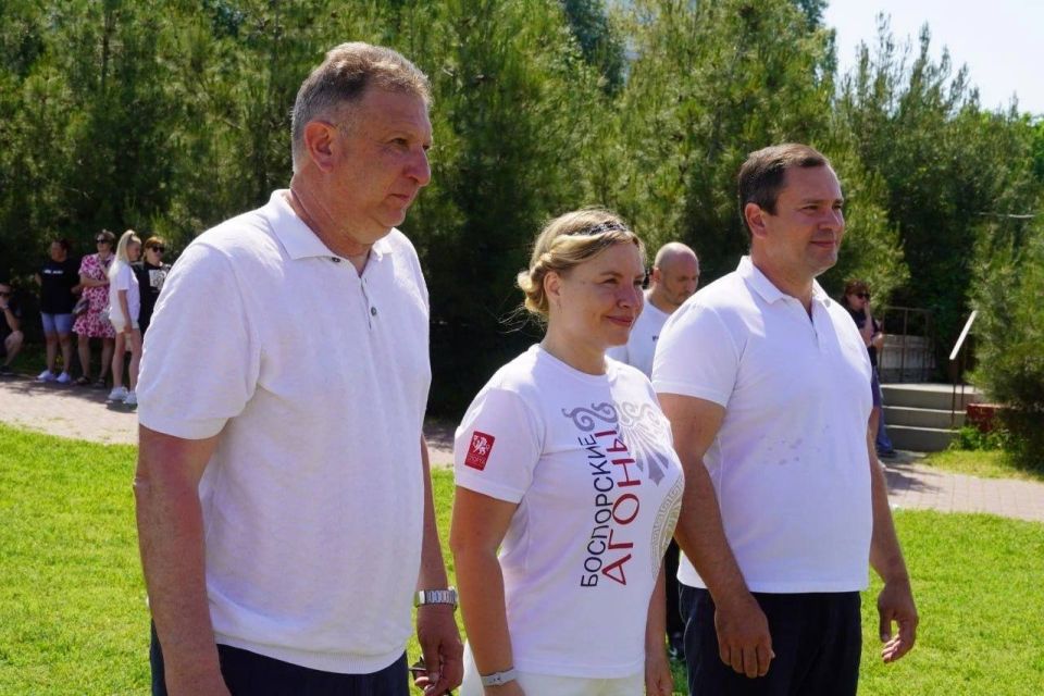 Ольга Торубарова: Вместе с главой администрации города-Героя Керчь Каторгиным Олегом Николаевич торжественно открыли спортивную страницу XXVII Фестиваля «Боспорские Агоны» на базе санатория «Москва-Крым» Ольга Торубарова: Вместе с главой администрации города-Героя Керчь Каторгиным Олегом Николаевич торжественно открыли спортивную страницу XXVII Фестиваля «Боспорские Агоны» на базе санатория «Москва-Крым»