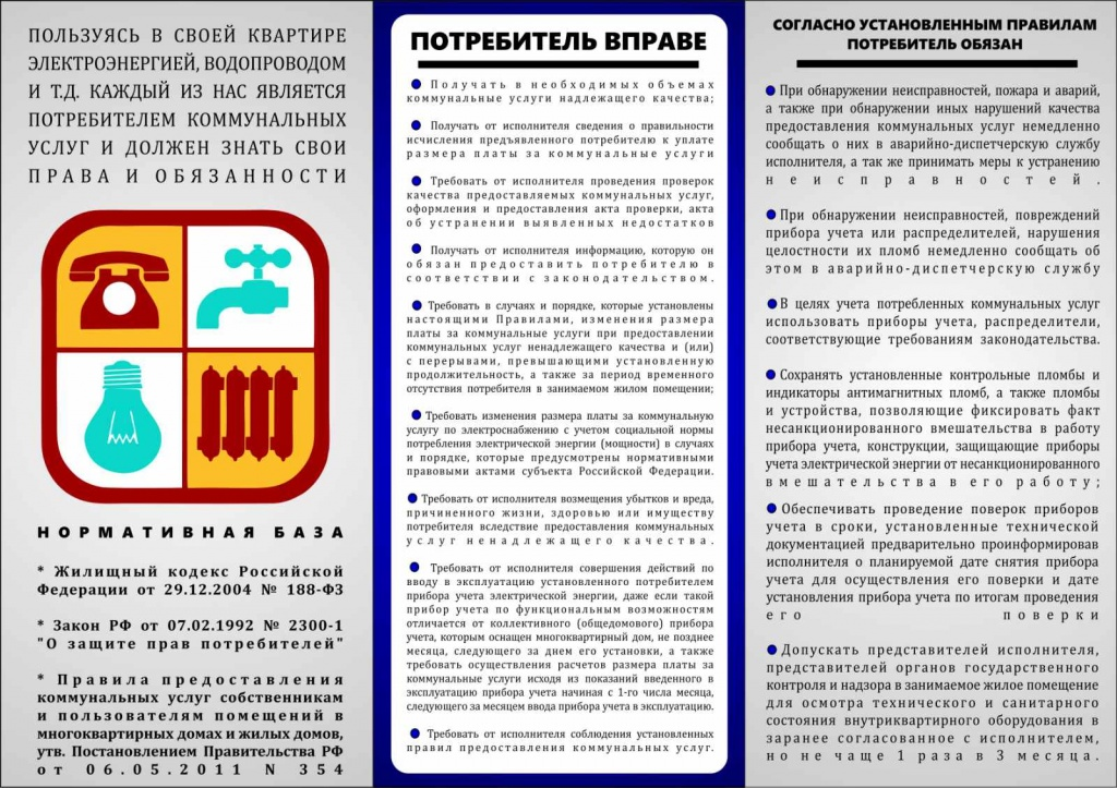 Права потребителя коммунальных услуг Права потребителя коммунальных услуг
