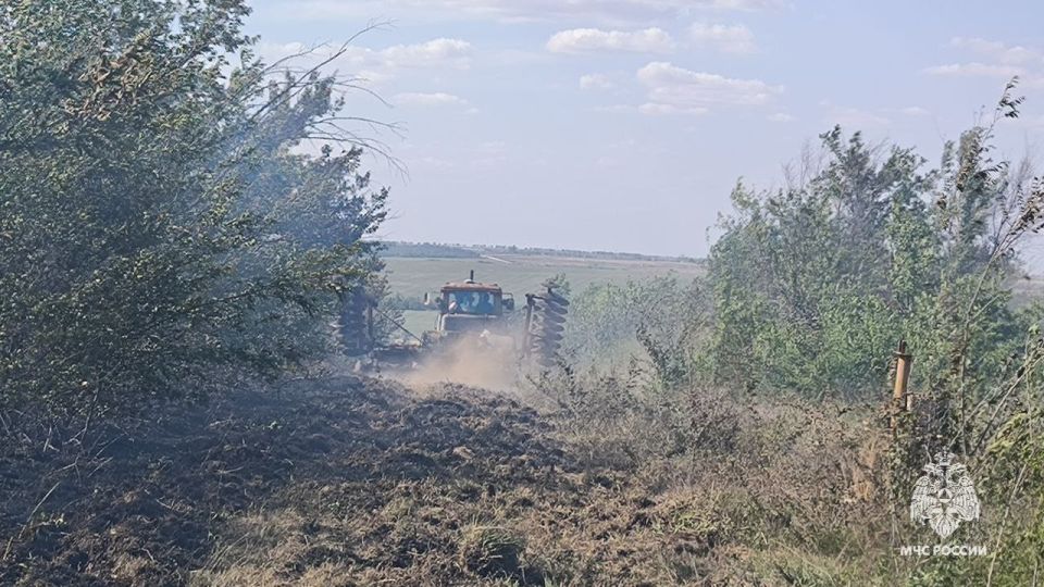 Ликвидировано горение сухой растительности в Симферопольском районе