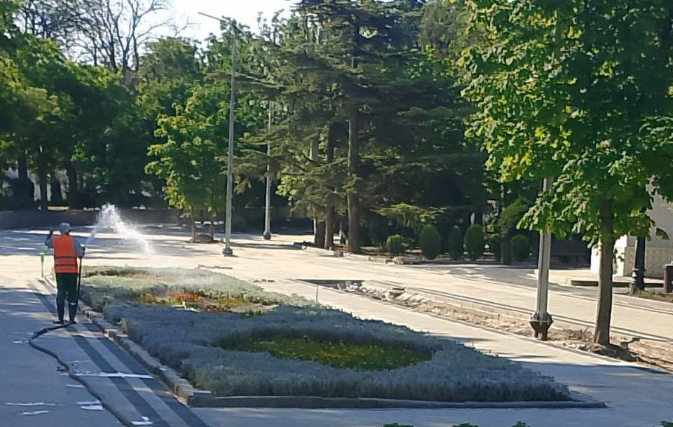 Руководство города держит на контроле вопрос качество полива высаженных растений Руководство города держит на контроле вопрос качество полива высаженных растений