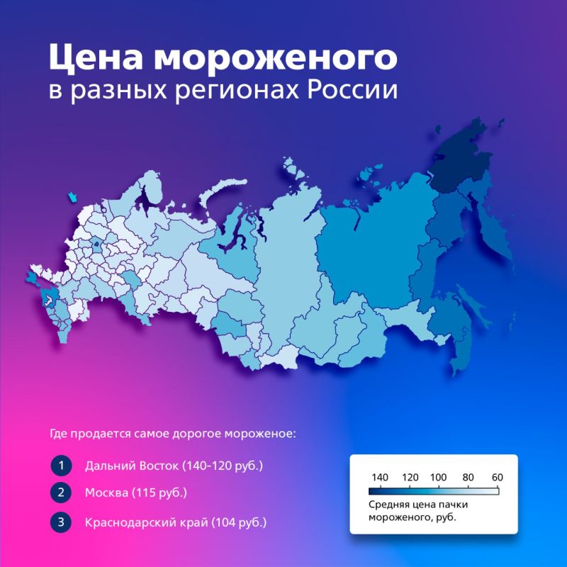 Крым вошел в список регионов с самым дорогим мороженым