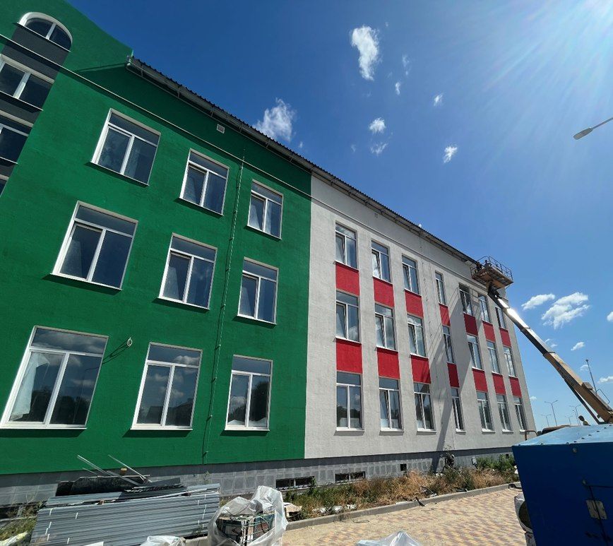 В селе Укромное Симферопольского района продолжается строительство школы на 600 мест