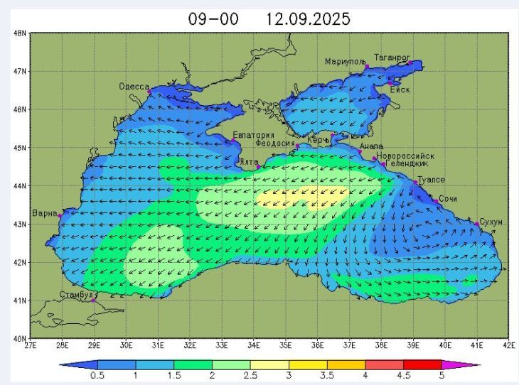 У берегов Ялты и Феодосии поднимутся двухметровые волны