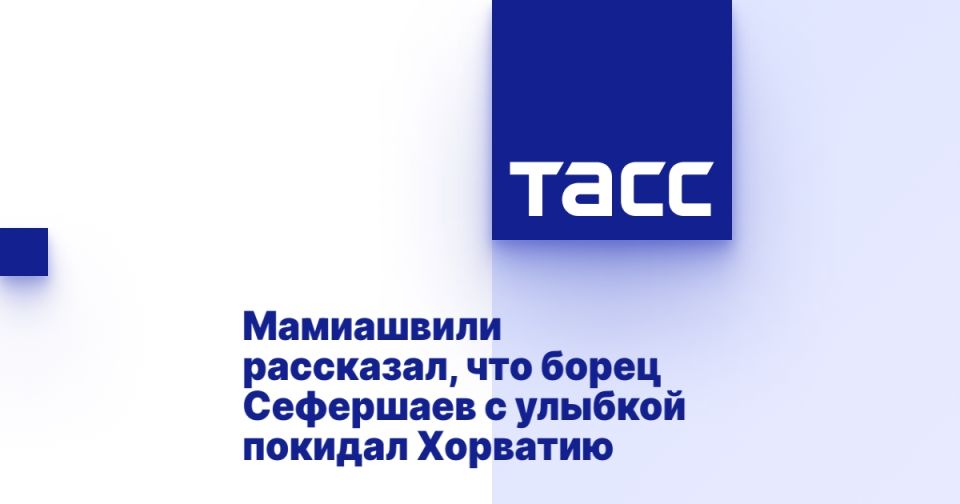 Мамиашвили рассказал, что борец Сефершаев с улыбкой покидал Хорватию