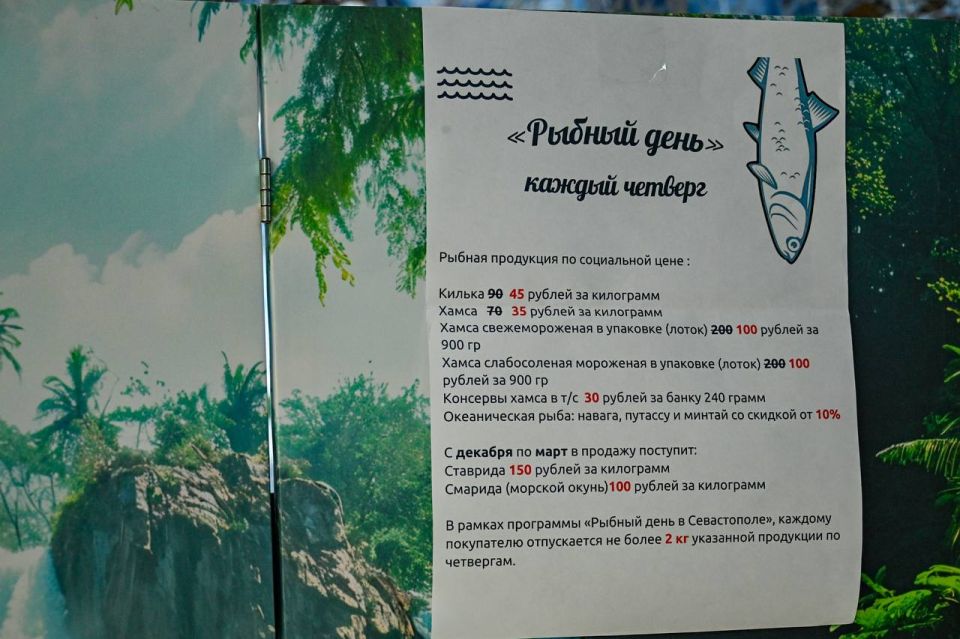 Михаил Развожаев: Более семи тонн свежей рыбы по сниженным ценам приобрели севастопольцы в дни акции «Рыбный день»