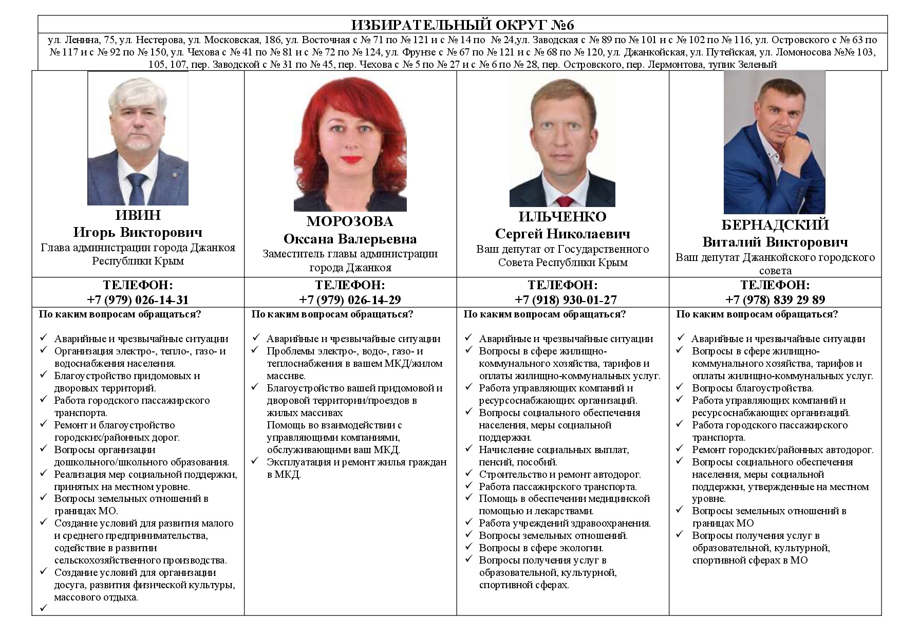 Уважаемые жители города Джанкоя! Уважаемые жители города Джанкоя!