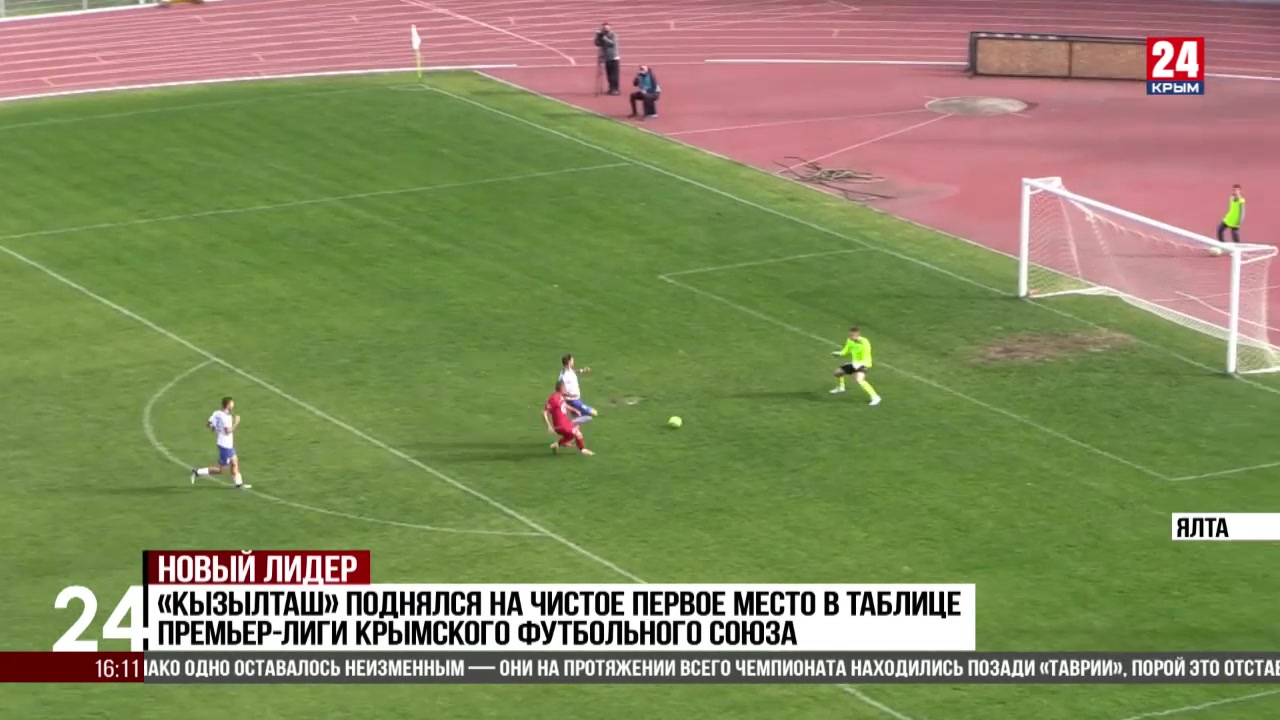Спорт 24. «Кызылташ» поднялся на чистое первое место в таблице премьер-лиги Крымского футбольного союза