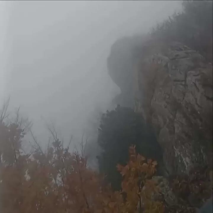 Ай-Петри сегодня затянуло туманом