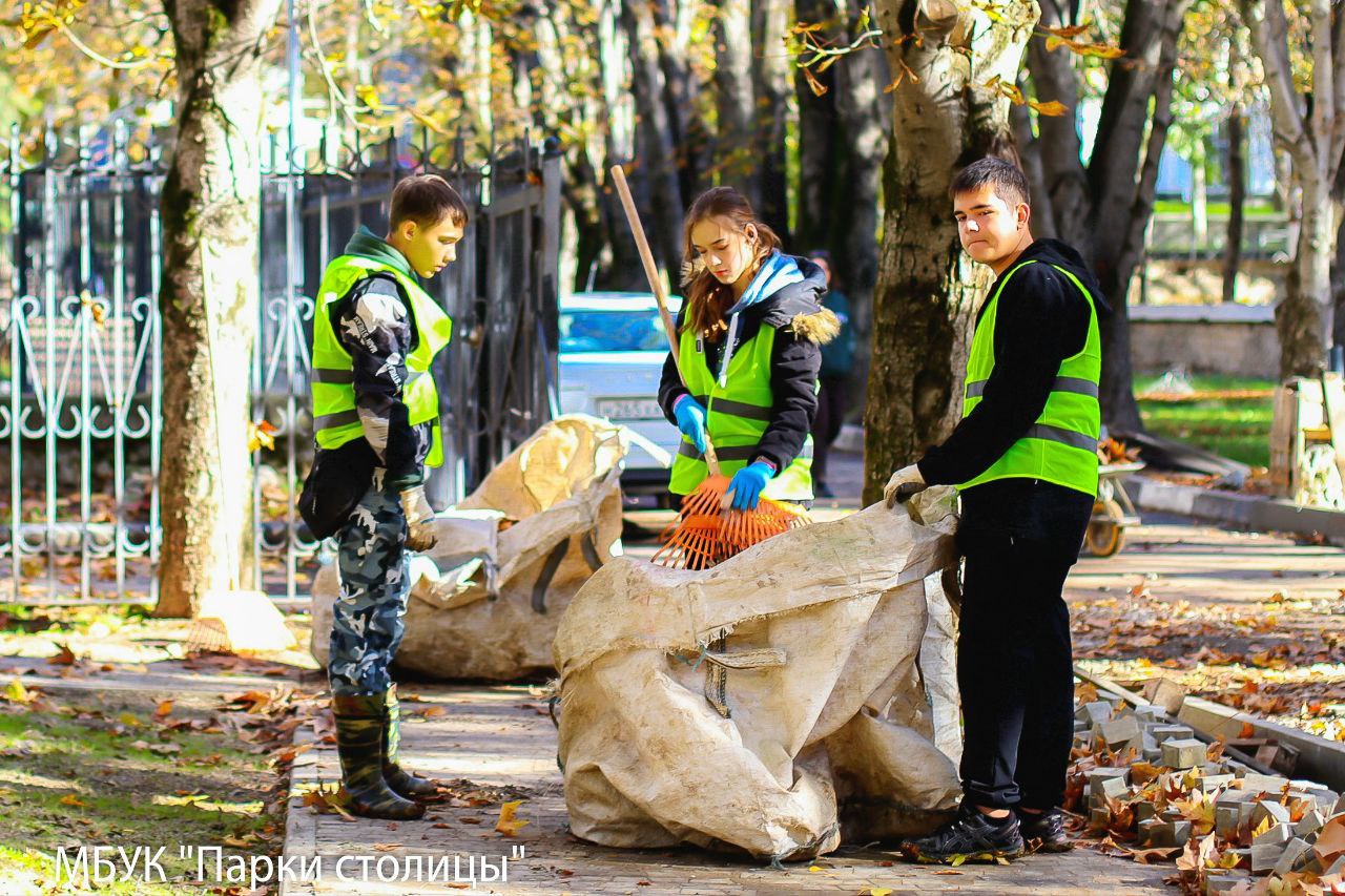 Школьники помогают поддерживать чистоту зелёных зон Симферополя