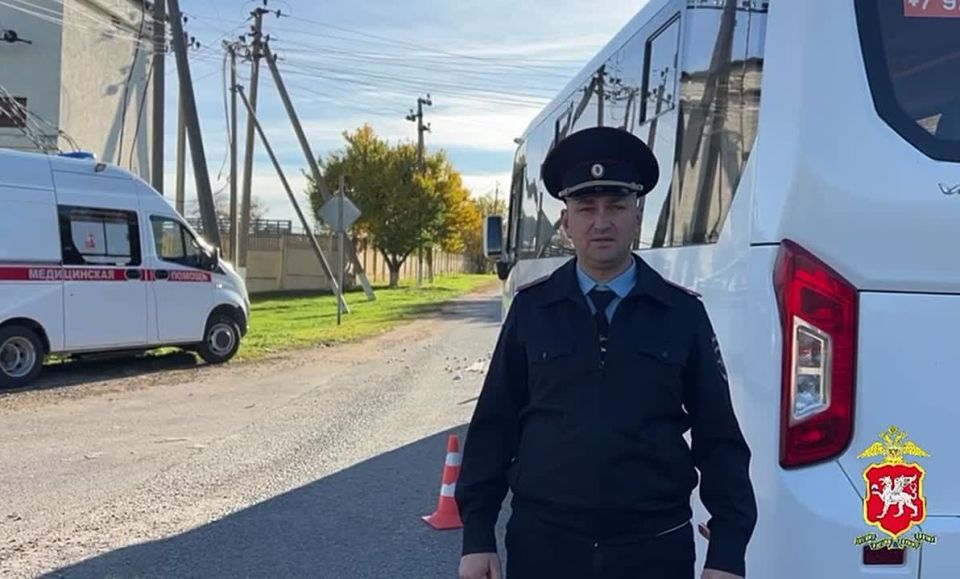 Пассажирский автобус сбил велосипедиста в посёлке Красногвардейское