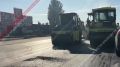 На Новосёловском шоссе в Евпатории проводят ремонтные работы