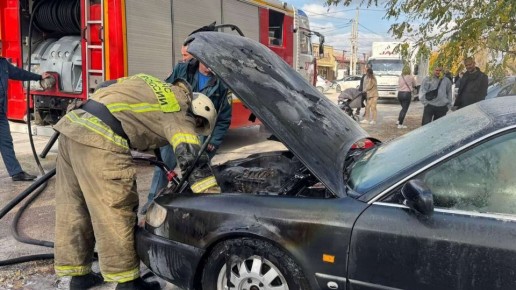 В Крыму сгорела иномарка