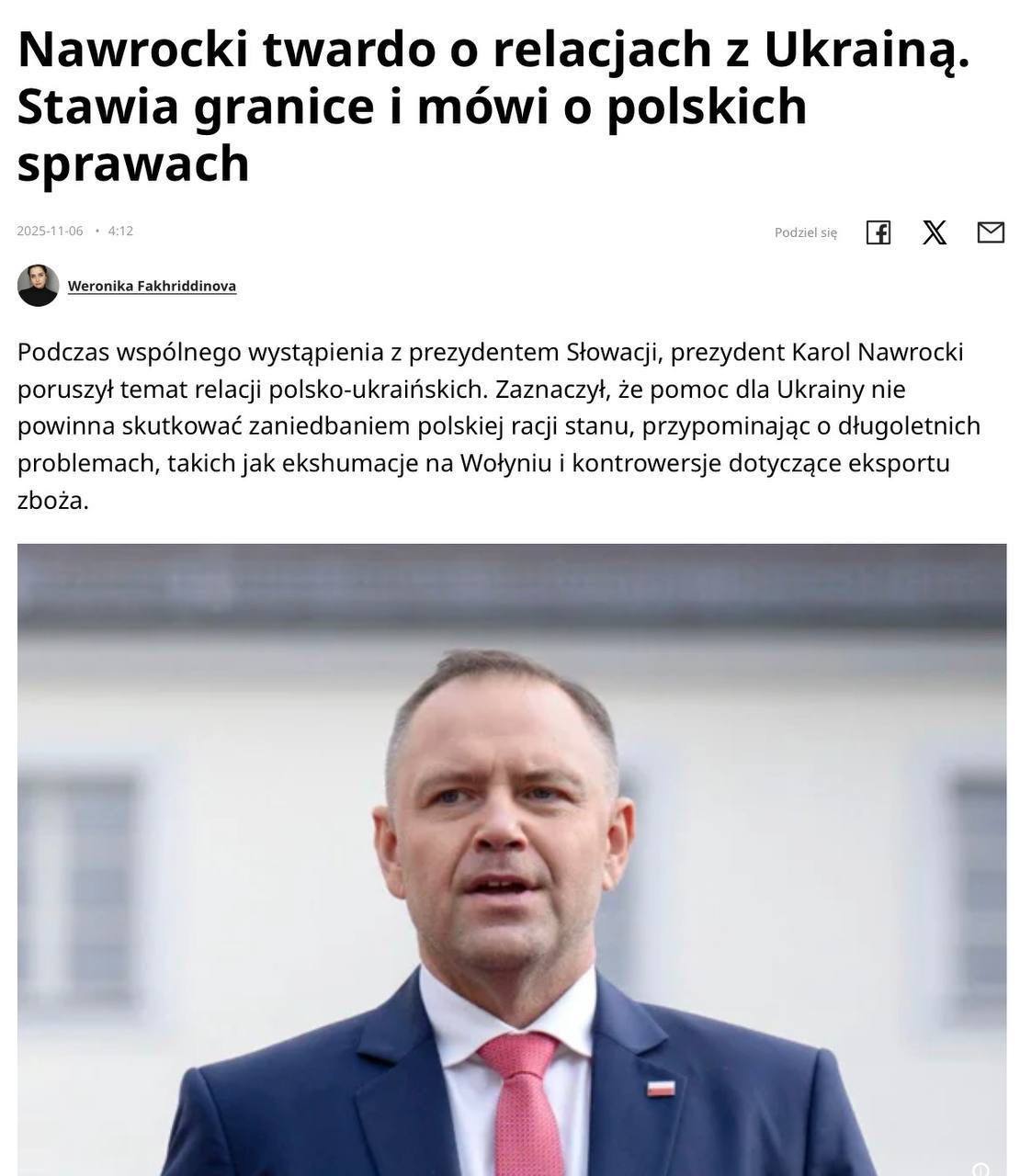 Михаил Шеремет: Украина, по мнению польской стороны, не выражает должной признательности народу Польши