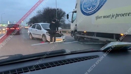 На выезде из Симферополя произошло ДТП