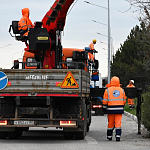 На ключевых трассах Крыма устанавливают современное освещение На ключевых трассах Крыма устанавливают современное освещение