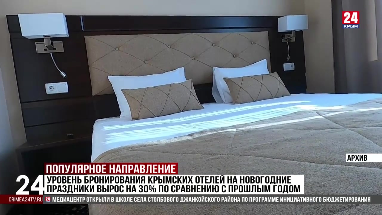 Уровень бронирования крымских отелей на новогодние праздники вырос на 30% по сравнению с прошлым годом