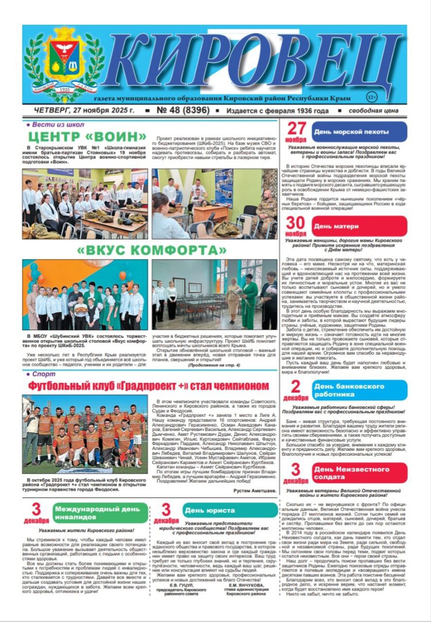 Свежая подборка первых полос районных газет Крыма Свежая подборка первых полос районных газет Крыма