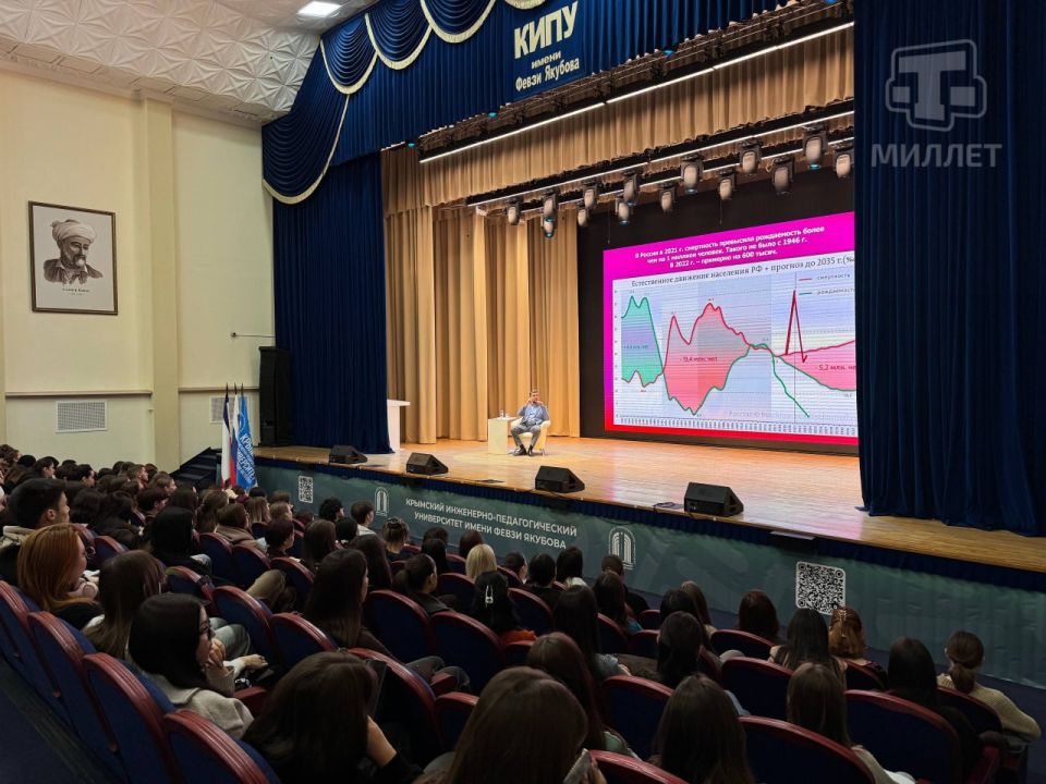 В КИПУ имени Февзи Якубова прошла лекция «Демографическая ситуация в России: причины и пути преодоления депопуляции»
