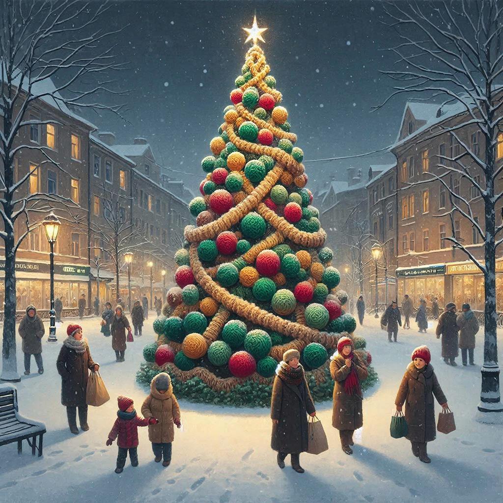 Вязаную новогоднюю ёлку установят в Симферополе