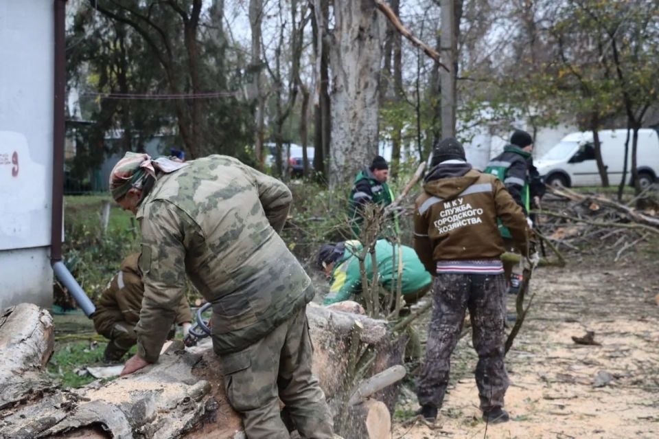 Олег Каторгин: В Керчи продолжаются работы по ликвидации последствий сильного ветра, обрушившегося на город накануне Олег Каторгин: В Керчи продолжаются работы по ликвидации последствий сильного ветра, обрушившегося на город накануне