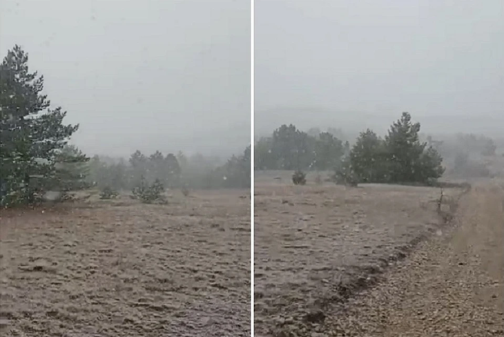 На Ай-Петри пошёл первый снег