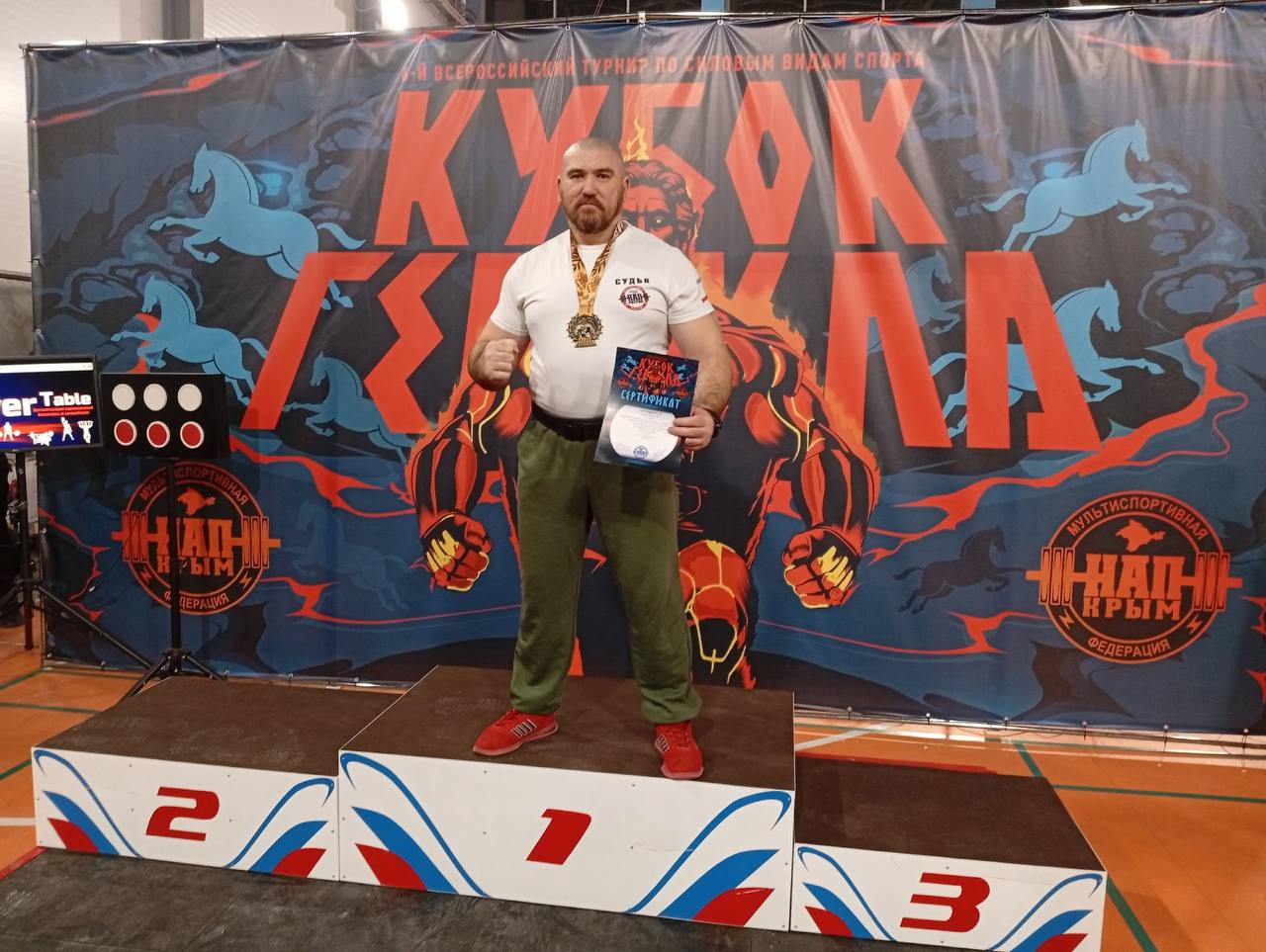 Крымский педагог из учебно-методического центра военно-патриотического воспитания молодежи «Авангард» установил новый рекорд России, Европы и Азии