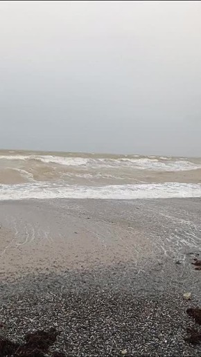 Шторм у берегов Евпатории прямо сейчас