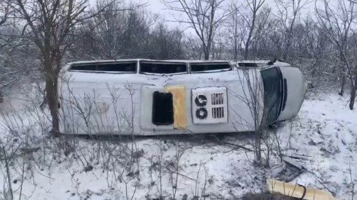 В Красногвардейском районе перевернулся рейсовый автобус: есть пострадавшие