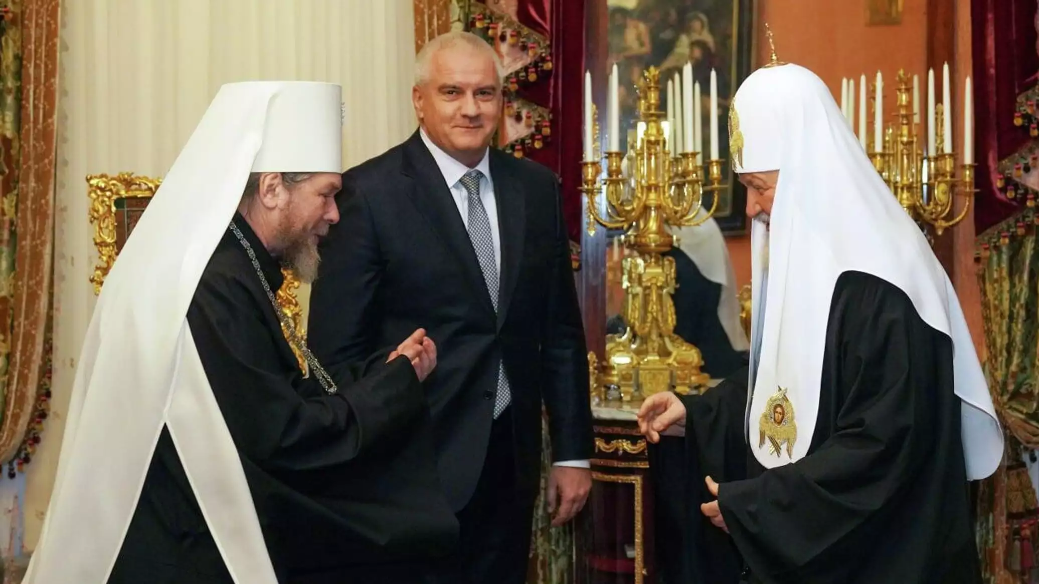 Сергей Аксенов и митрополит Тихон встретились с патриархом Кириллом