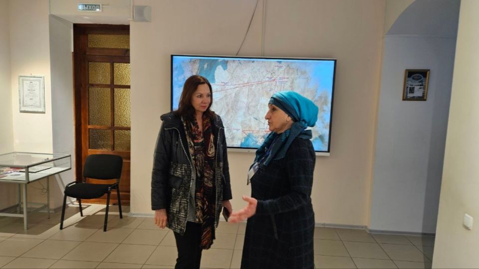 Министр культуры Республики Крым Татьяна Манежина посетила Музей дважды Героя Советского Союза Амет-Хана Султана (на правах отдела Крымскотатарского музея культурно-исторического наследия)