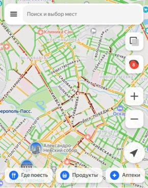 Восьмибалльные пробки сковали Симферополь