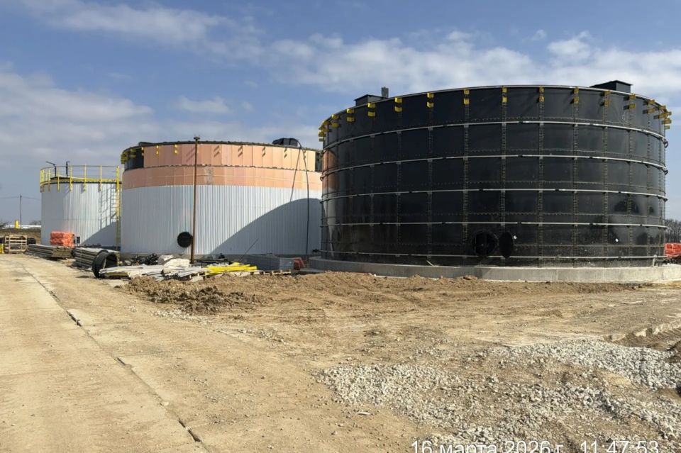 В пгт. Николаевка продолжается реконструкция КОС