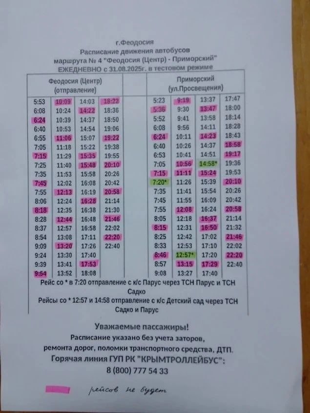 Внимание, водители и пассажиры Феодосии! Актуальное расписание автобусов после происшествия