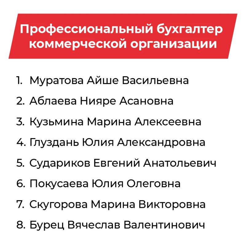 Итоги I тура конкурса «Профессиональный бухгалтер Крыма»! Итоги I тура конкурса «Профессиональный бухгалтер Крыма»!