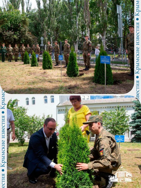 Аллею памяти высадили в крымском филиале Российского госуниверситета правосудия