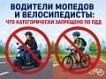 Водители мопедов и велосипедисты: что категорически запрещено по ПДД