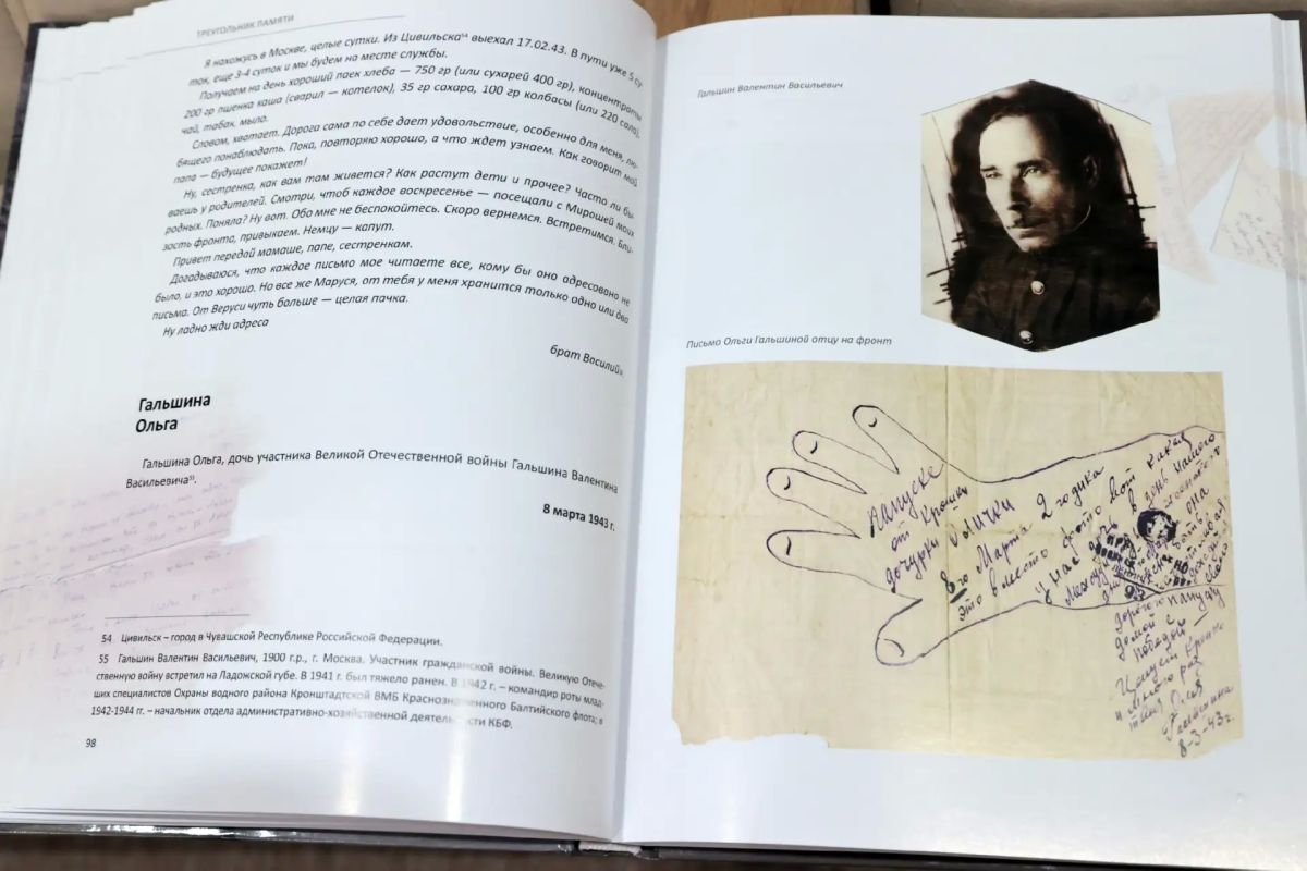 В Крыму представили книгу «Треугольник памяти» с письмами советских воинов В Крыму представили книгу «Треугольник памяти» с письмами советских воинов