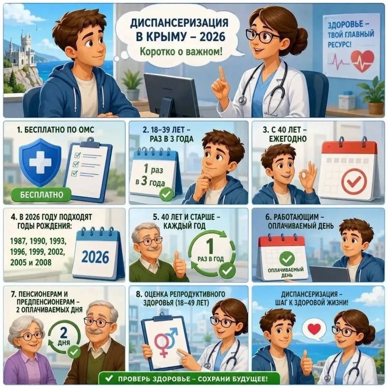 Крымчане могут пройти диспансеризацию