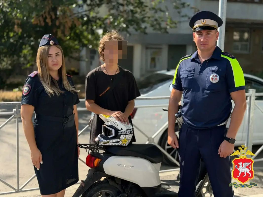 В Саках сотрудники полиции пресекли факт управления мопедом 15-летним подростком