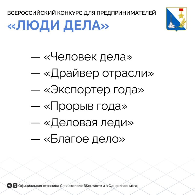Севастопольских предпринимателей приглашают на всероссийский конкурс «Люди дела»