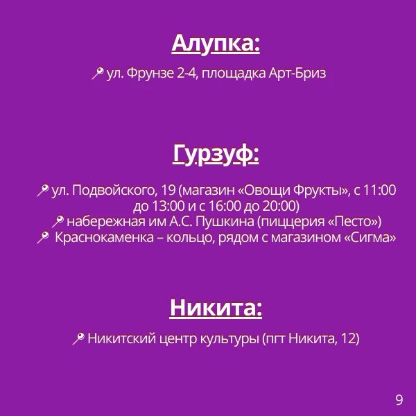 Адреса Центров содействия в Ялтинском регионе Адреса Центров содействия в Ялтинском регионе