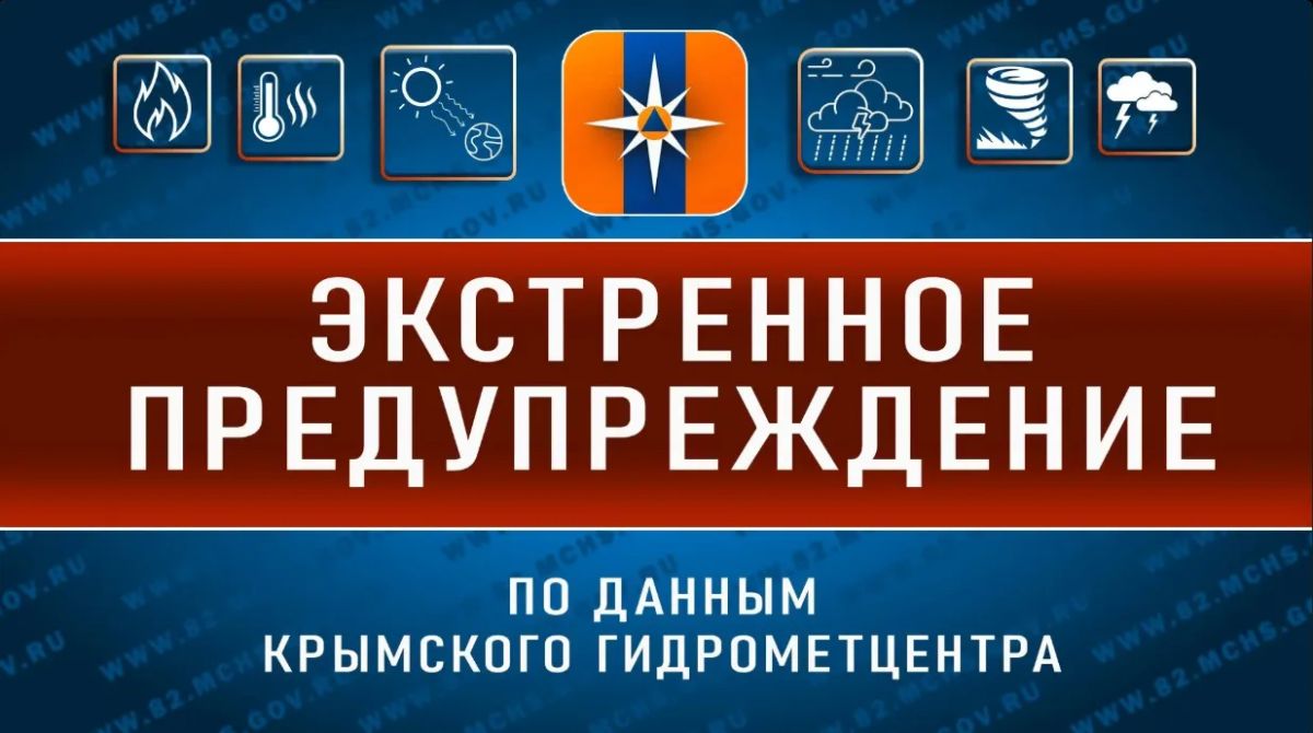 Экстренное предупреждение. 2-3 августа в Крым ожидается усиление северо-восточного ветра 15-20 м/с
