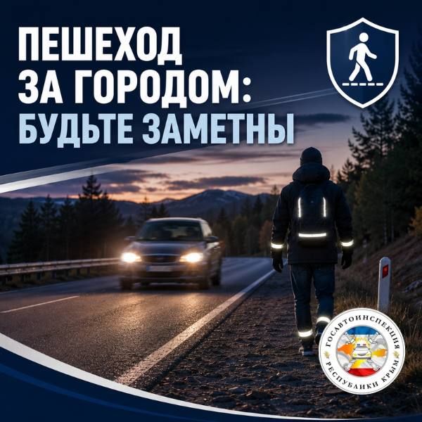 ПЕШЕХОД ЗА ГОРОДОМ: БУДЬТЕ ЗАМЕТНЫ