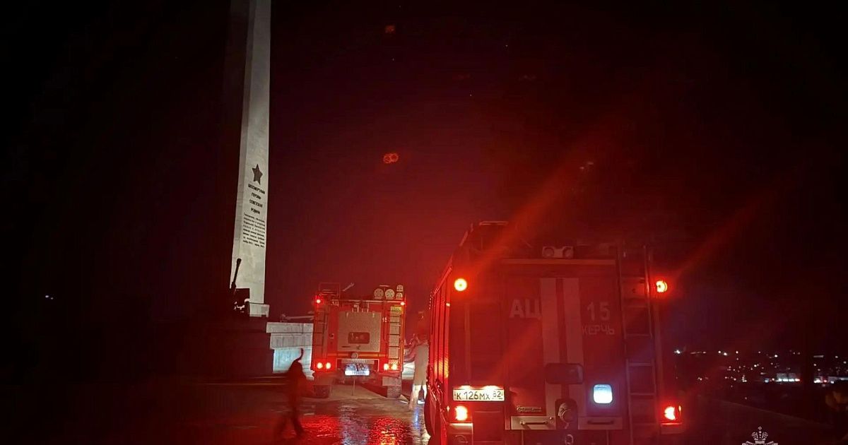 В Керчи потушили природный пожар на площади 250 квадратов