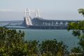 20 машин стоят в очереди перед Крымским мостом со стороны Керчи