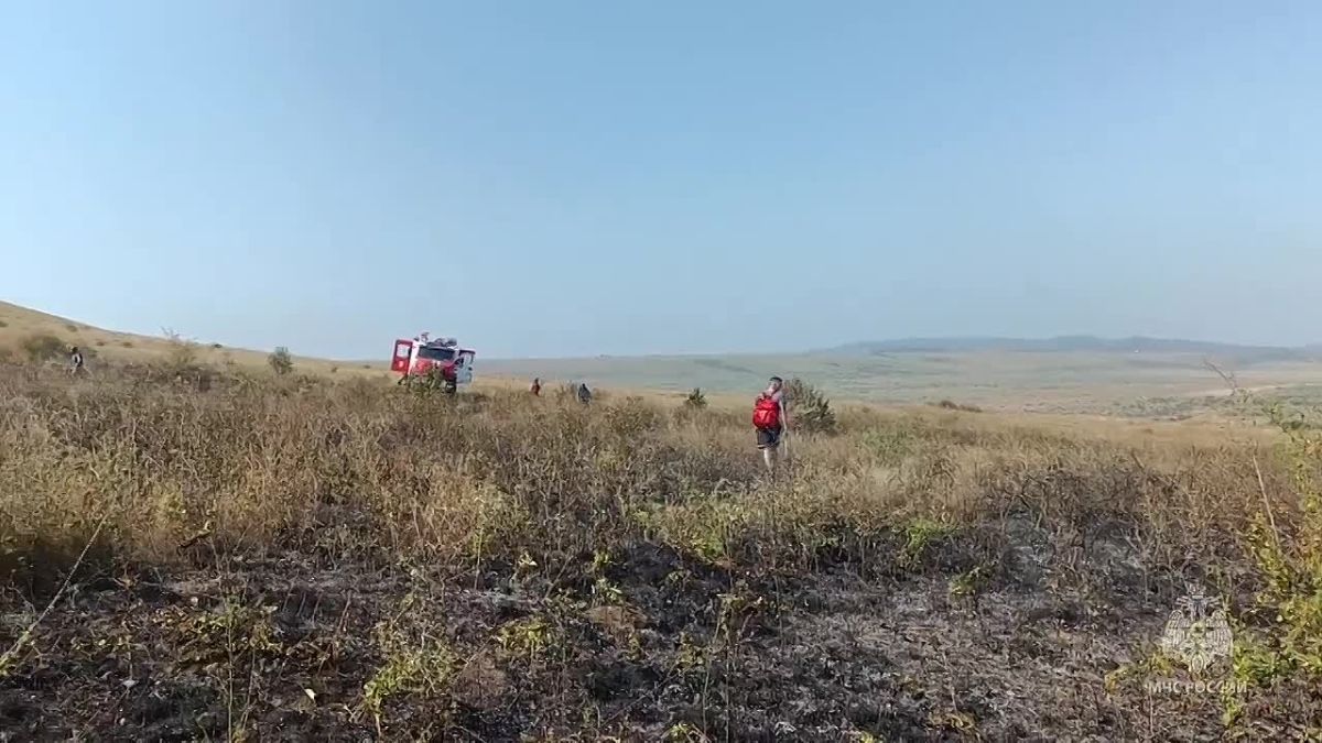 Под Феодосией потушили природный пожар на площади 3500 "квадратов"
