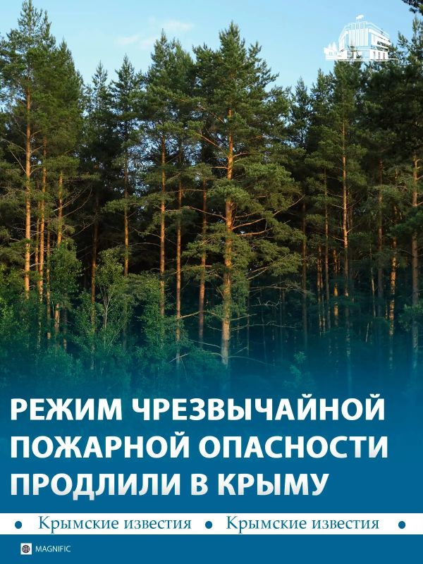 Режим чрезвычайной пожарной опасности в Крыму продлили до 13 августа