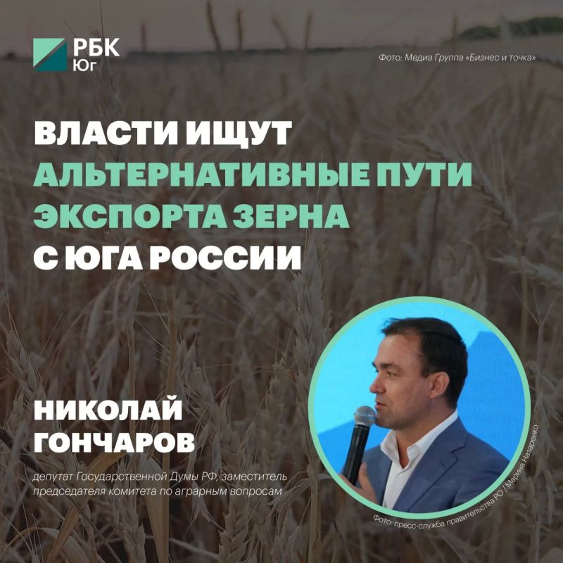 Гончаров: власти ищут альтернативные пути экспорта зерна с юга России