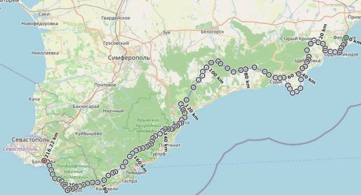 Московский путешественник за 13 дней прошел пешком от Феодосии до Балаклавы
